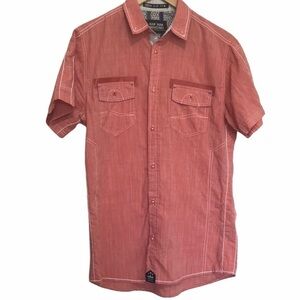 𝅺RAW Yarn Industries slim fit button down shirt M